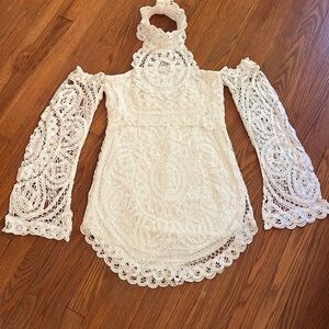 Free people Elegant White Lace Dress
